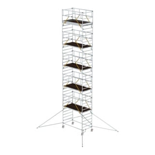 Munk Rollgerüst SG 1,35 x 2,45 m mit Ausleger & Doppel-Plattform Plattformhöhe 10,35 m