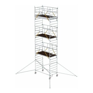 Munk Rollgerüst SG 1,35 x 2,45 m mit Ausleger & Doppel-Plattform Plattformhöhe 7,55 m