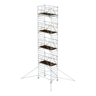 Munk Rollgerüst SG 1,35 x 2,45 m mit Ausleger & Doppel-Plattform Plattformhöhe 9,51 m