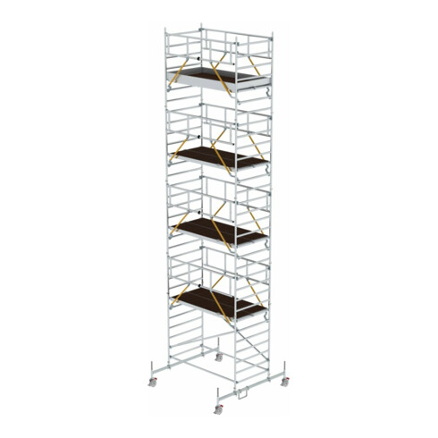 Munk Rollgerüst SG 1,35 x 2,45 m mit Fahrbalken & Doppel-Plattform Plattformhöhe 8,58 m