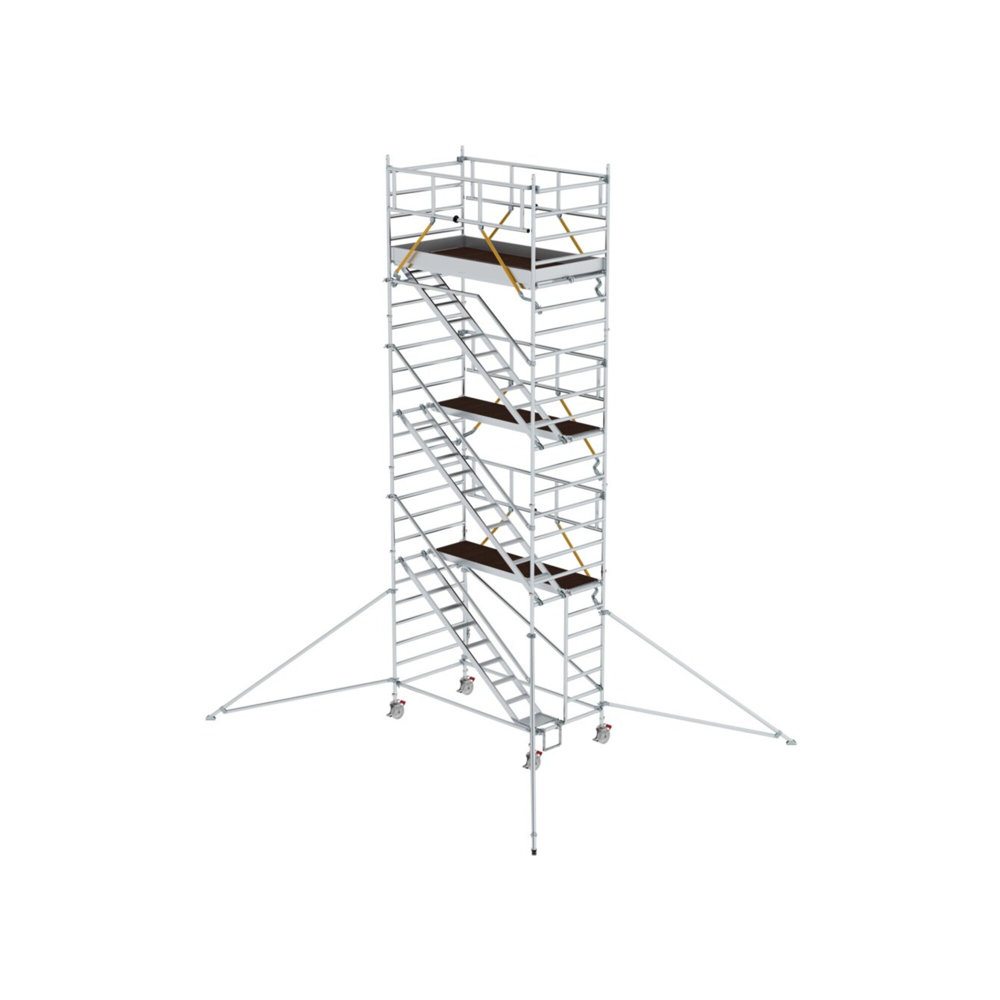 Munk Rollgerüst SG 1,35 x 2,45 m mit Schrägaufstiegen & Ausleger Plattformhöhe 6,43 m