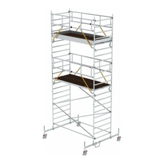 Munk Rollgerüst SG 1,35 x 3,0 m mit Fahrbalken und Doppel-Plattform Plattformhöhe 5,78 m