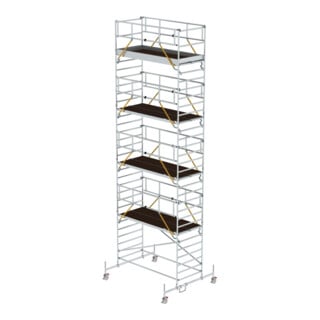 Munk Rollgerüst SG 1,35 x 3,0 m mit Fahrbalken und Doppel-Plattform Plattformhöhe 8,58 m