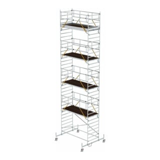 Munk Rollgerüst SG 1,35 x 3,0 m mit Fahrbalken und Doppel-Plattform Plattformhöhe 9,70 m