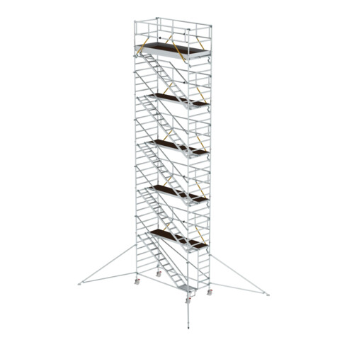 Munk Rollgerüst SG 1,35 x 3,0 m mit Schrägaufstiegen & Ausleger Plattformhöhe 10,35 m