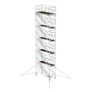 Munk Rollgerüst SG 1,35 x 3,0 m mit Schrägaufstiegen & Ausleger Plattformhöhe 10,35 m