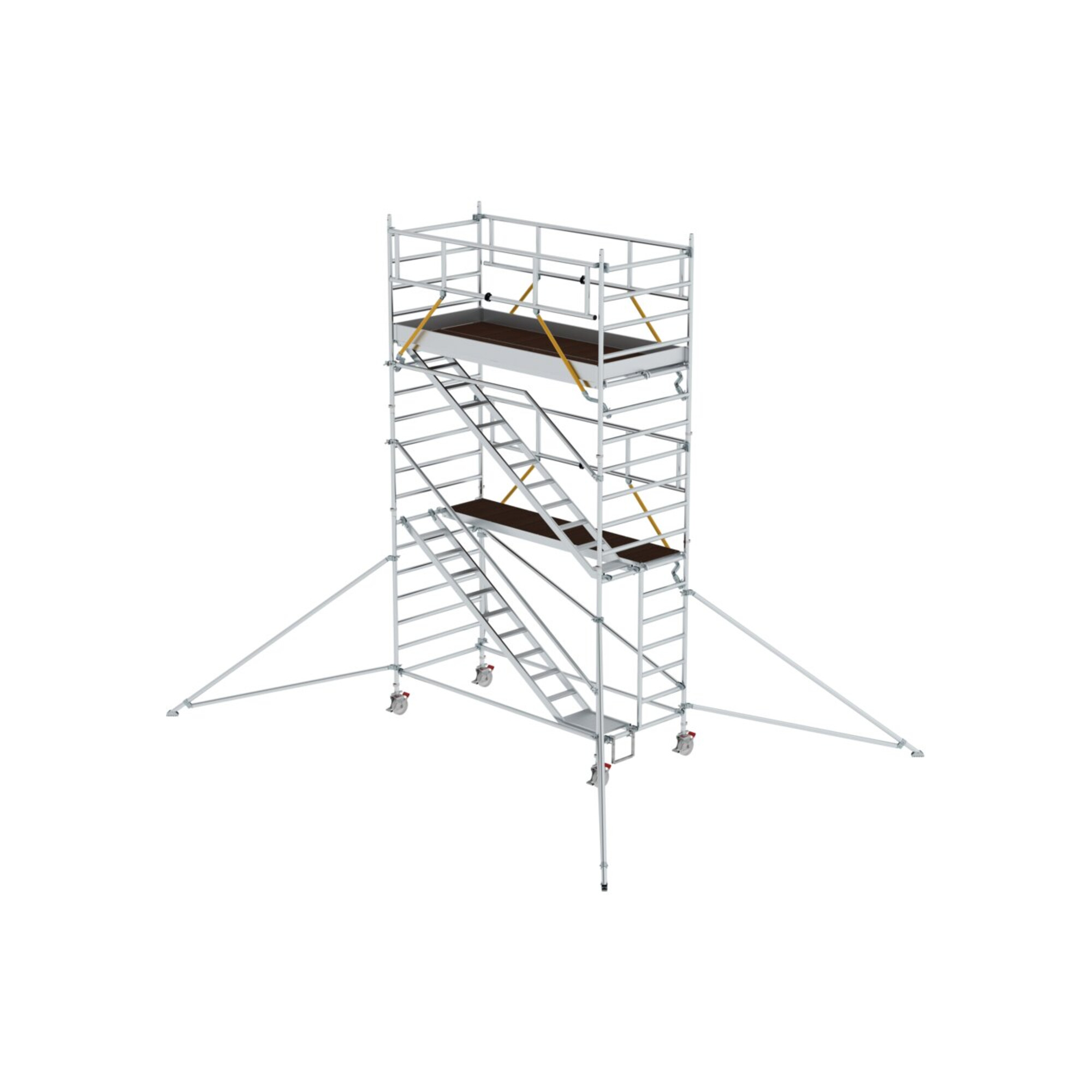 Munk Rollgerüst SG 1,35 x 3,0 m mit Schrägaufstiegen & Ausleger Plattformhöhe 4,47 m