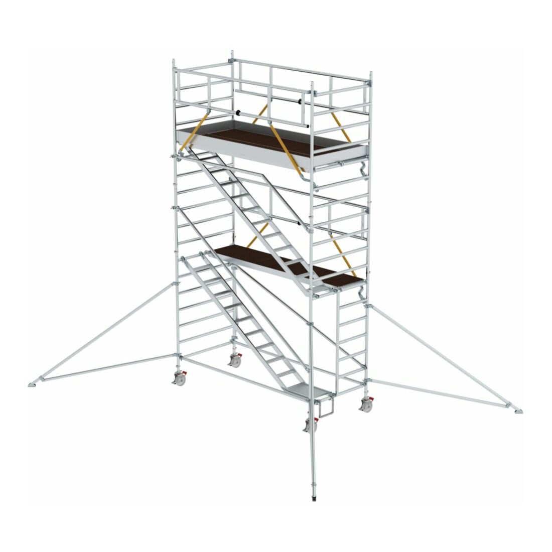 Munk Rollgerüst SG 1,35 x 3,0 m mit Schrägaufstiegen & Ausleger Plattformhöhe 4,47 m