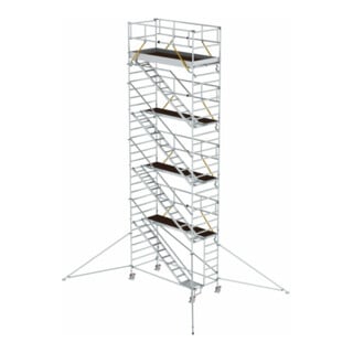 Munk Rollgerüst SG 1,35 x 3,0 m mit Schrägaufstiegen & Ausleger Plattformhöhe 8,39 m
