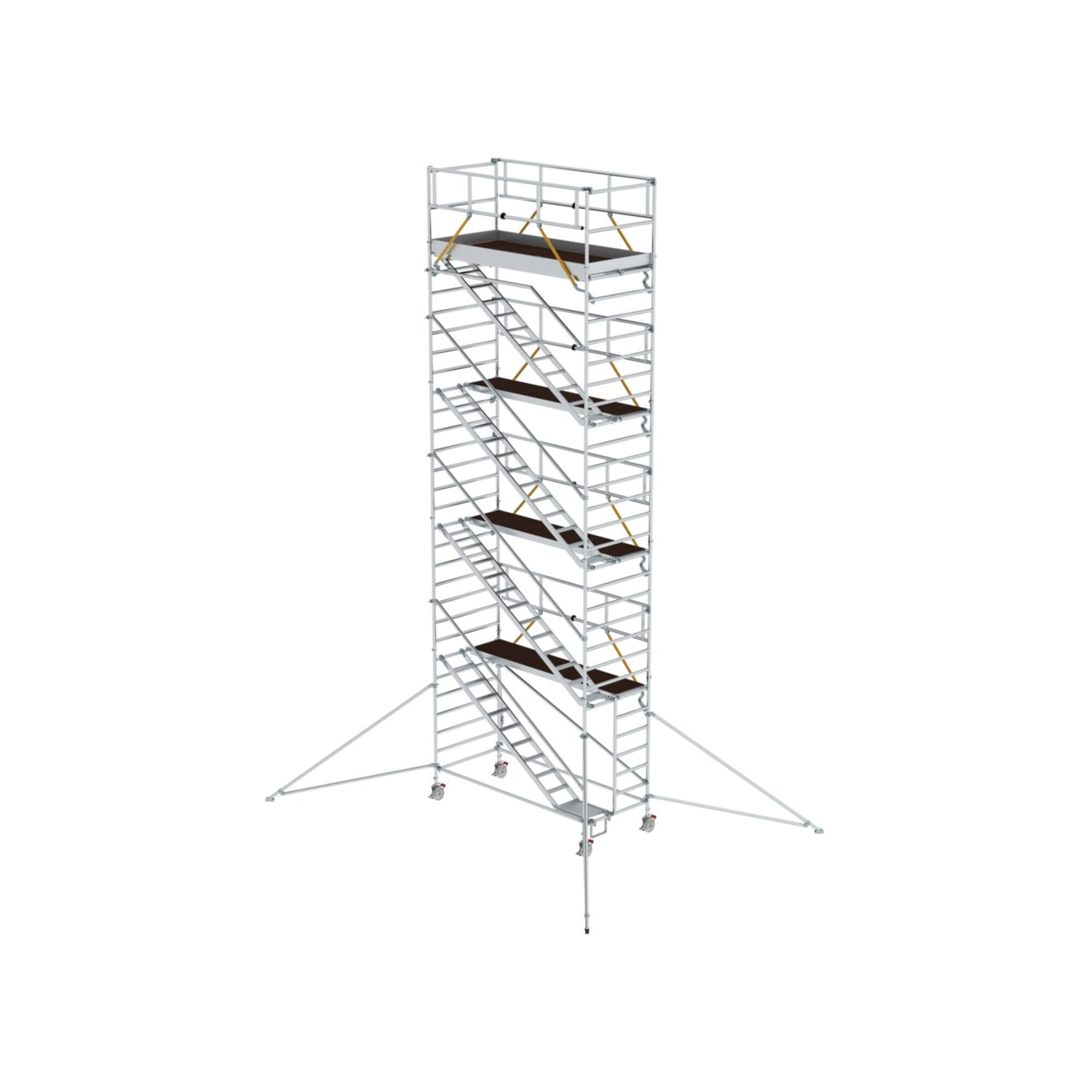 Munk Rollgerüst SG 1,35 x 3,0 m mit Schrägaufstiegen & Ausleger Plattformhöhe 8,39 m