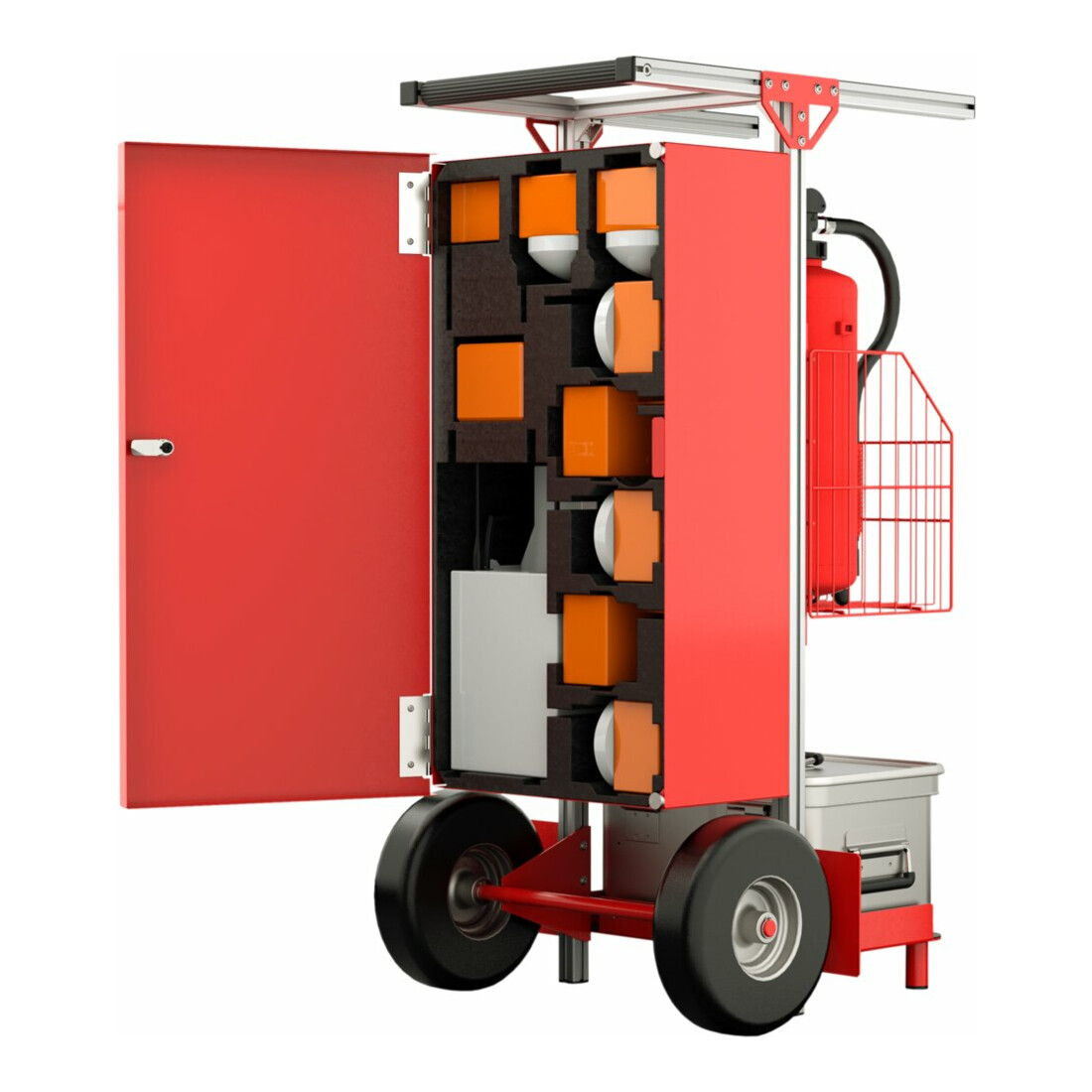 Munk SafeCaddy® "Mobile Brandmeldeanlage" mit Beladung