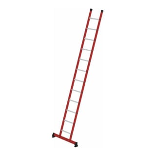 Munk Sprossen-Anlegeleiter GFK/Alu mit nivello®-Traverse 12 Sprossen