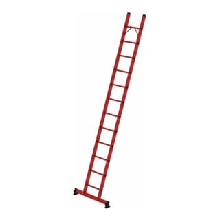 Munk Sprossen-Anlegeleiter GFK mit nivello®-Traverse 12 Sprossen