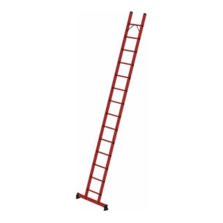Munk Sprossen-Anlegeleiter GFK mit nivello®-Traverse 14 Sprossen