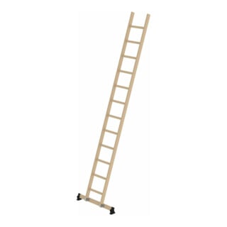 Munk Sprossen-Anlegeleiter Holz nivello®-Traverse 12 Sprossen