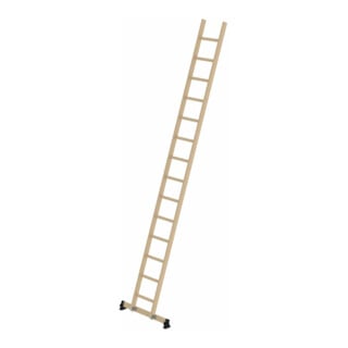 Munk Sprossen-Anlegeleiter Holz nivello®-Traverse 14 Sprossen