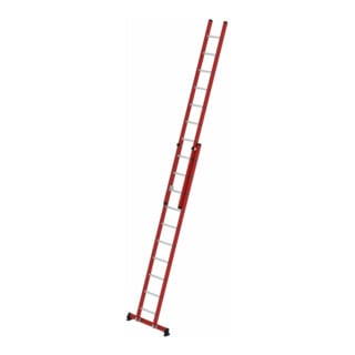 Munk Sprossen-Schiebeleiter 2-teilig GFK/Alu mit nivello®-Traverse 2x10 Sprossen