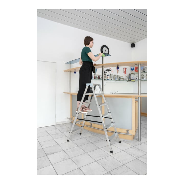 MUNK Standard-Stehleiter beidseitig begehbar 2 x 3 Stufen