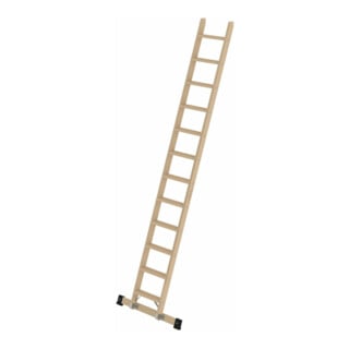 MUNK Stufen-Anlegeleiter Holz mit Traverse 12 Stufen