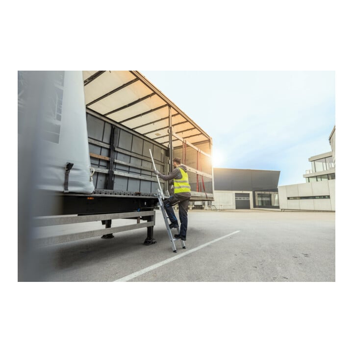 Munk Stufen-Anlegeleiter LKW 5 Stufen, inkl. Magnet-Montagesatz inkl. Ausstiegsholm links
