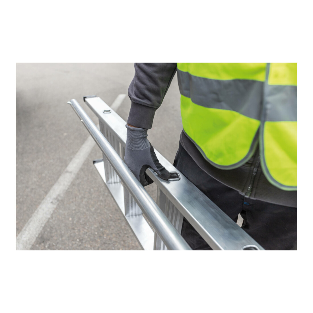 Munk Stufen-Anlegeleiter LKW 5 Stufen, inkl. Magnet-Montagesatz inkl. Ausstiegsholm rechts