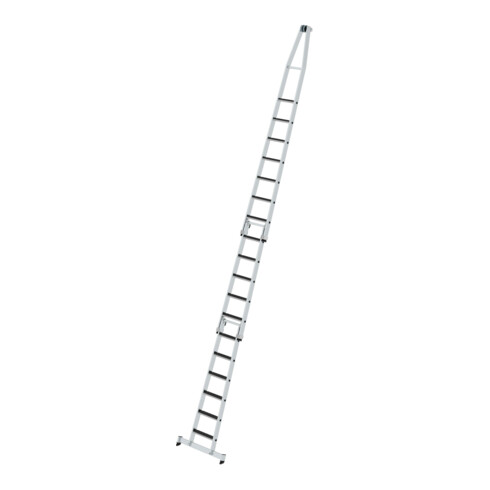Munk Stufen-Glasreinigerleiter-Satz mit nivello®-Traverse und clip-step R13 Kombi mit 2 Unterteilen