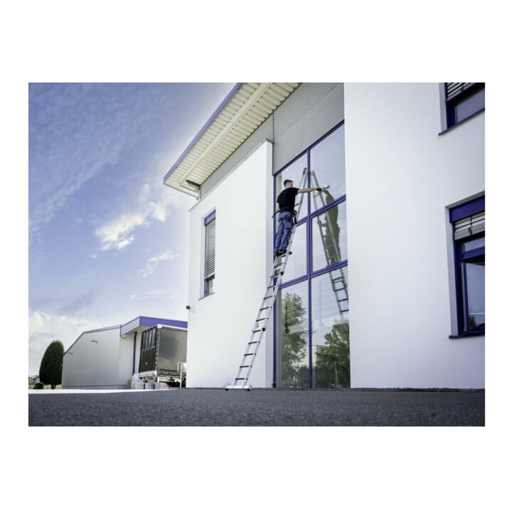 MUNK Stufen-Glasreinigerleiter Unterteil mit nivello®-Traverse 2 Stufen