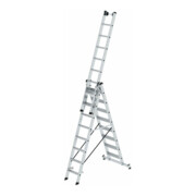 MUNK Stufen-Mehrzweckleiter 3-teilig mit nivello®-Traverse-1