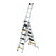MUNK Stufen-Mehrzweckleiter 3-teilig mit nivello®-Traverse und clip-step R13-1