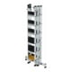MUNK Stufen-Mehrzweckleiter 3-teilig mit nivello®-Traverse und clip-step R13 3x6 Stufen