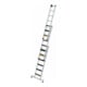 MUNK Stufen-Mehrzweckleiter 3-teilig mit nivello®-Traverse und clip-step R13 3x6 Stufen