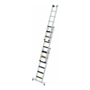 MUNK Stufen-Mehrzweckleiter 3-teilig mit nivello®-Traverse und clip-step R13-4