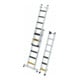 MUNK Stufen-Mehrzweckleiter 3-teilig mit nivello®-Traverse und clip-step R13 3x6 Stufen