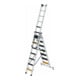 MUNK Stufen-Mehrzweckleiter 3-teilig mit nivello®-Traverse und clip-step R13-1