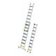 MUNK Stufen-Mehrzweckleiter 3-teilig mit nivello®-Traverse und clip-step R13 3x8 Stufen