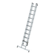 Munk Stufen-Schiebeleiter 2-teilig mit nivello®-Traverse 1x11 + 1x10 Stufen