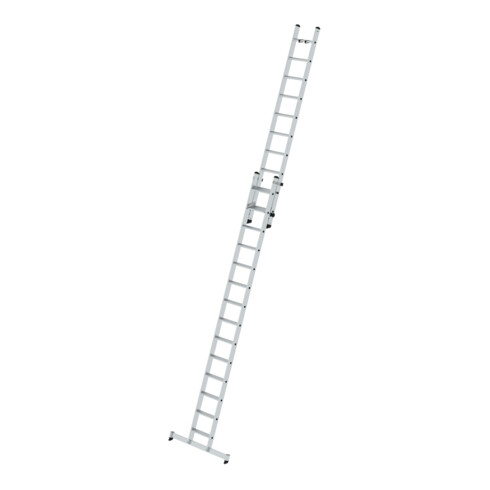 Munk Stufen-Schiebeleiter 2-teilig mit nivello®-Traverse 1x14 + 1x10 Stufen