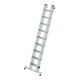 Munk Stufen-Schiebeleiter 2-teilig mit nivello®-Traverse 2x9 Stufen-1