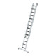 Munk Stufen-Schiebeleiter 2-teilig mit nivello®-Traverse und clip-step R13 1x14 + 1x10-1