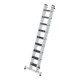 Munk Stufen-Schiebeleiter 2-teilig mit nivello®-Traverse und clip-step R13 2x9-1
