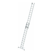 MUNK Stufen-Seilzugleiter 2-teilig mit nivello® Traverse 2x12 Stufen