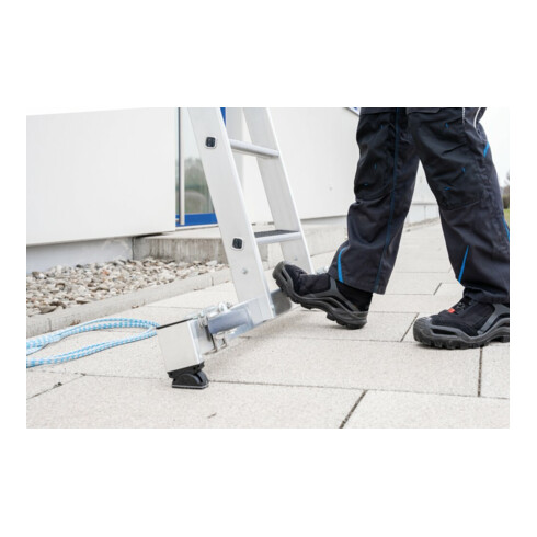 MUNK Stufen-Seilzugleiter 2-teilig mit nivello® Traverse 2x12 Stufen