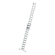 MUNK Stufen-Seilzugleiter 2-teilig mit nivello® Traverse und clip-step R13 2x12 Stufen