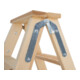 Munk Stufen-Stehleiter aus Holz, beidseitig begehbar, 2x3 Stufen-3