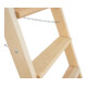 Munk Stufen-Stehleiter aus Holz, beidseitig begehbar, 2x3 Stufen-4