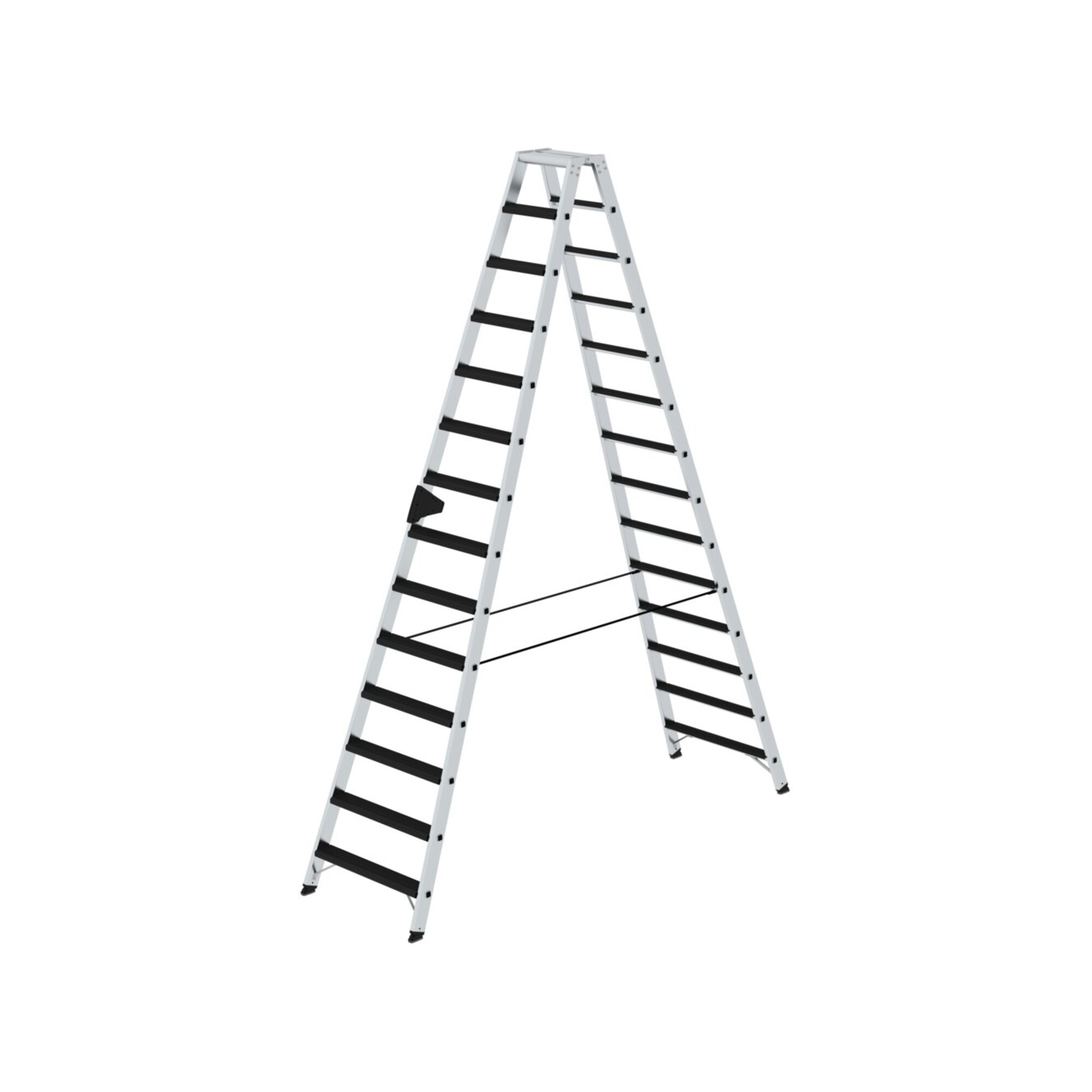 Munk Stufen-Stehleiter beidseitig begehbar mit clip-step relax 2x14 Stufen
