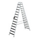 Munk Stufen-Stehleiter beidseitig begehbar mit clip-step relax 2x14 Stufen-1