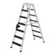 Munk Stufen-Stehleiter beidseitig begehbar mit clip-step relax 2x7 Stufen-1