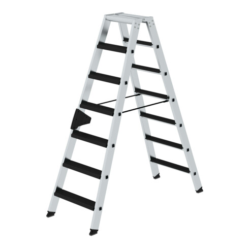 Munk Stufen-Stehleiter beidseitig begehbar mit clip-step relax 2x7 Stufen