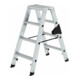 Munk Stufen-Stehleiter beidseitig begehbar steckbar 2x4 Stufen-2